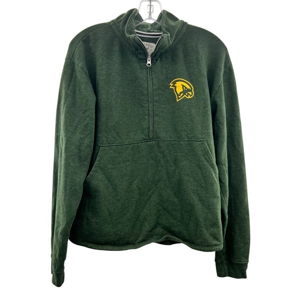 League 1/2 Zip Sweatshirt Green/Multi Women's Size Large Fitchburg State